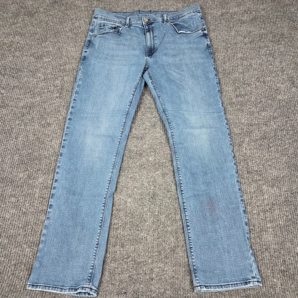 Mott & Bow Mens Slim Fit Medium Wash Blue Stretch Denim Jeans 36x30